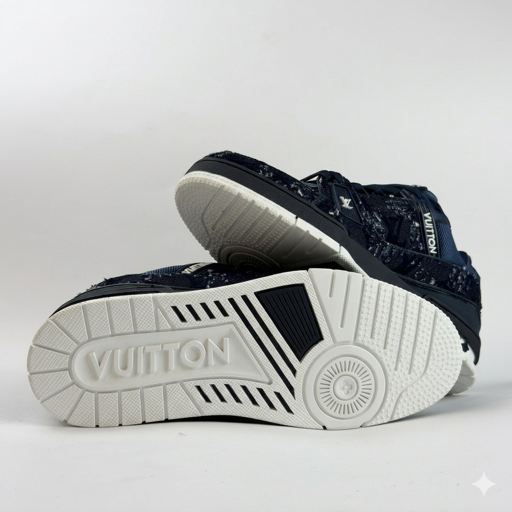 Louis Vuitton LV Trainer Sneaker – Monogram Denim 'Blue/Black' Edition