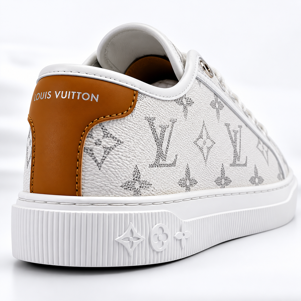 Louis Vuitton Monogram Eclipse Court Sneaker – White/Grey
