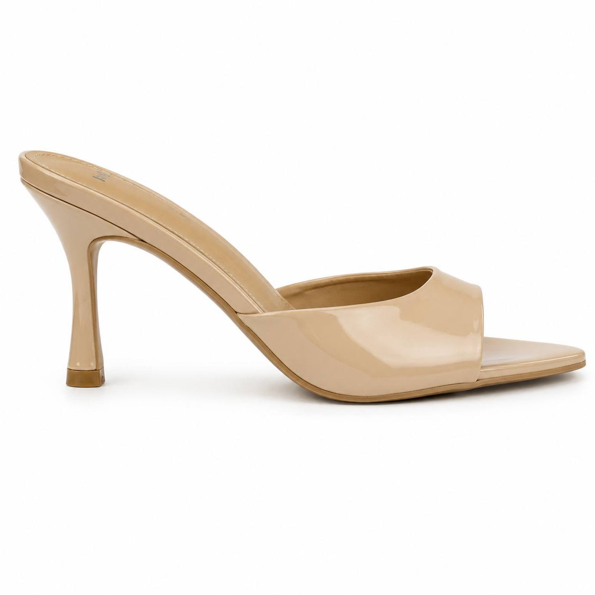 MNG Glossy Heeled Mules 1