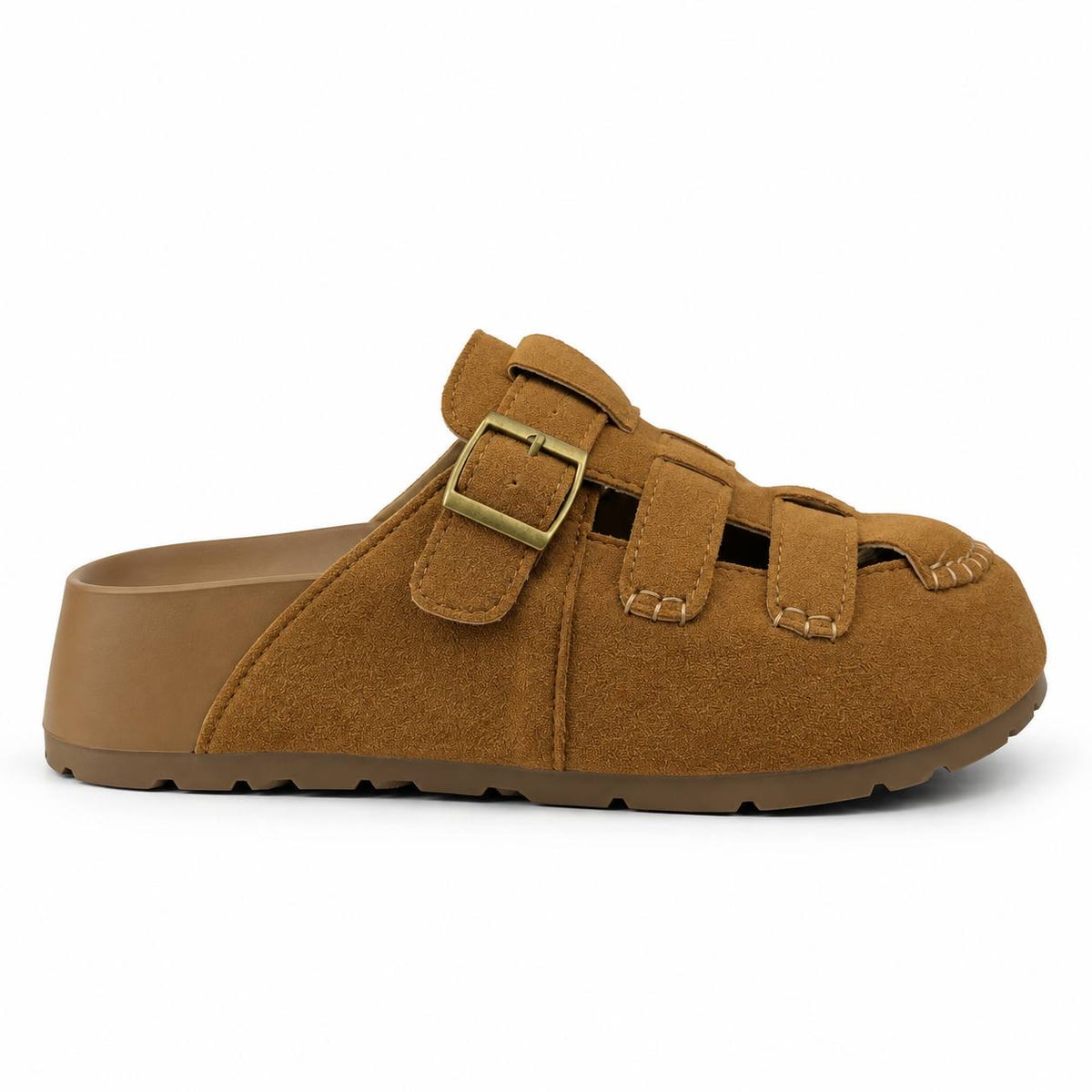 Suede Buckle Clog Sandal |gz 527