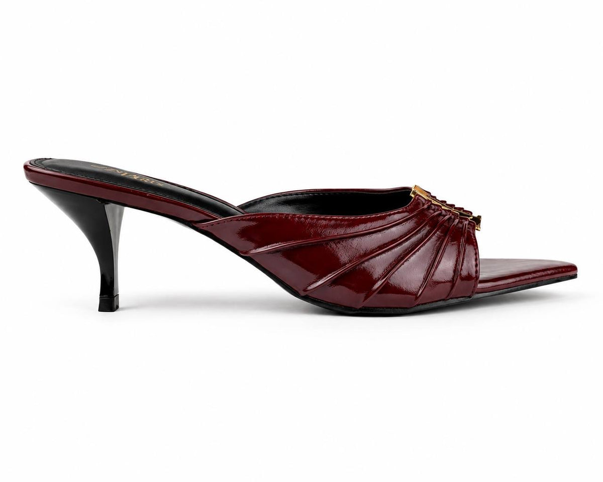 Saint Laurent YSL-Style Patent Mule Heels 6