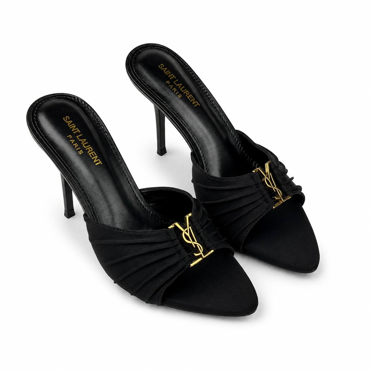 Saint Laurent Tribute-Style Pointed Toe Mule Heels 8