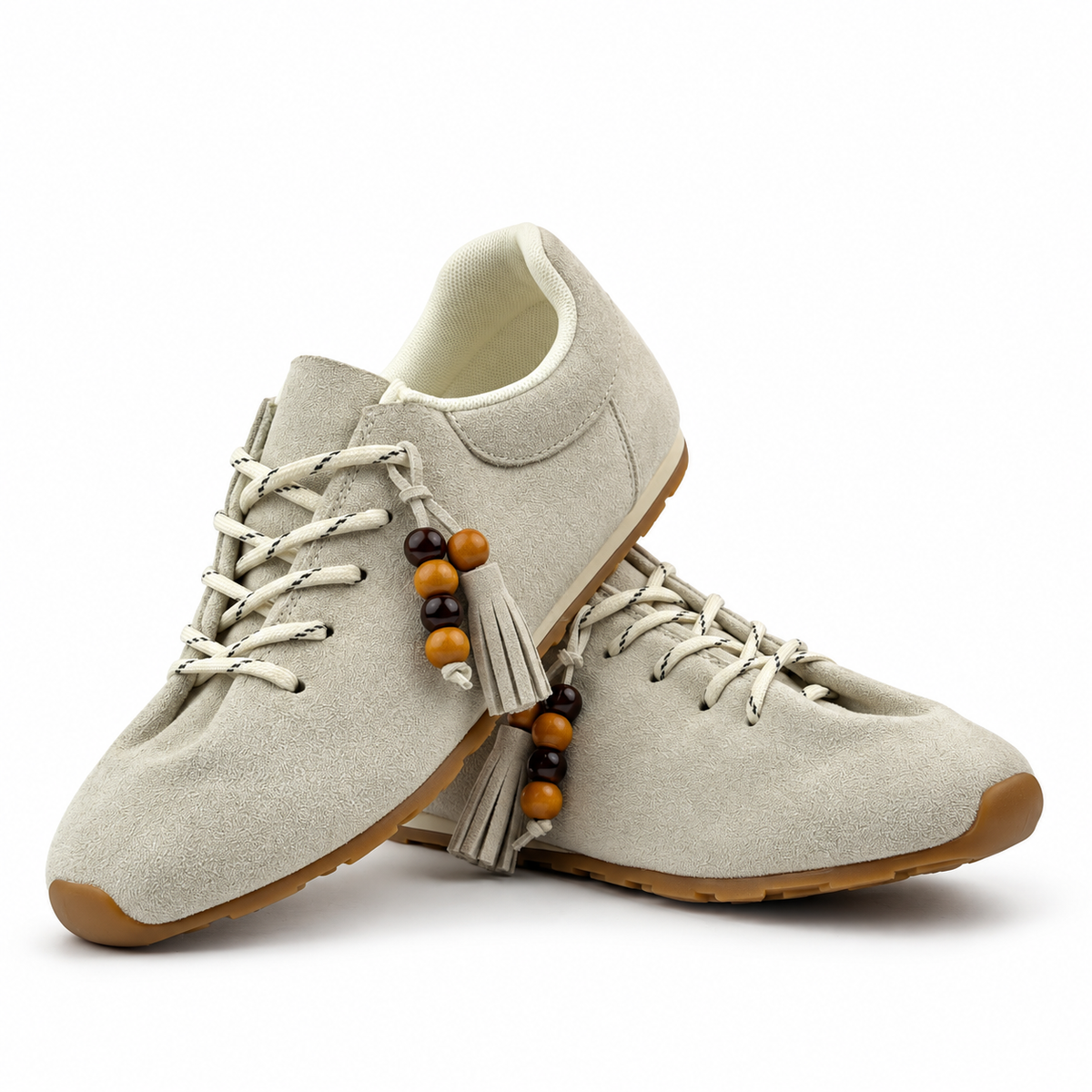flat sued tassel gray299