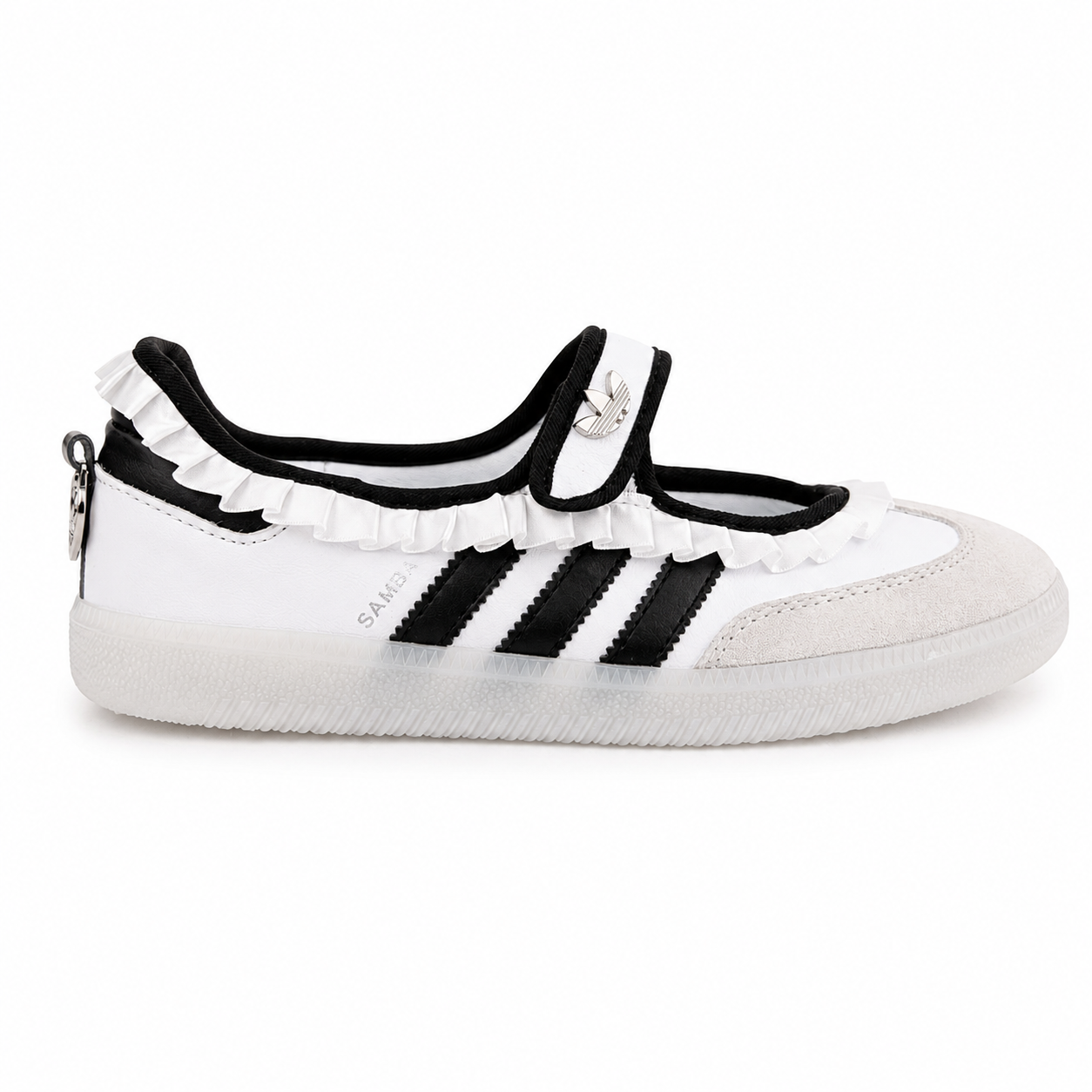 Samba Ruffle Mary Jane Black & White