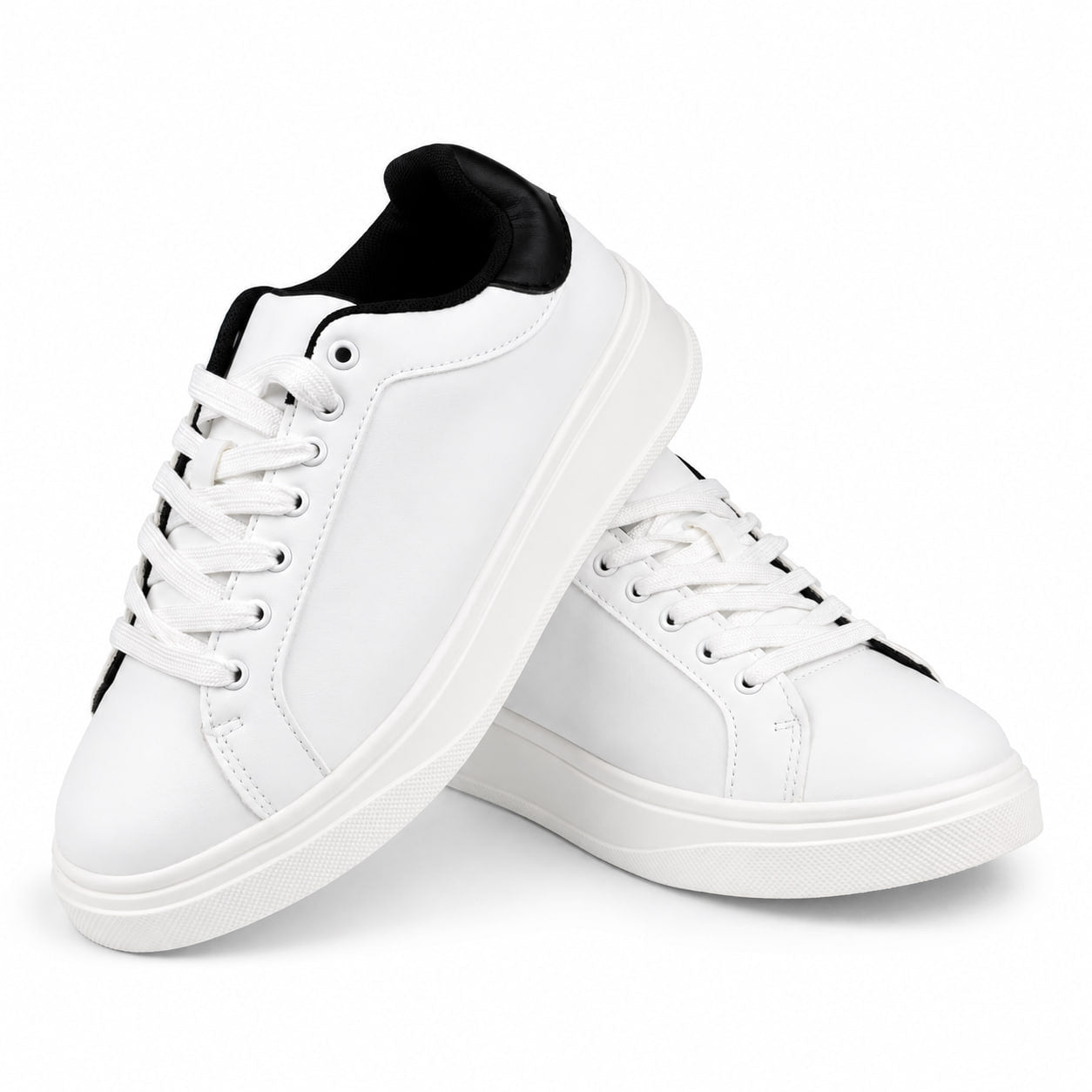 ZARA Basic Sneakers – White & Black 3413