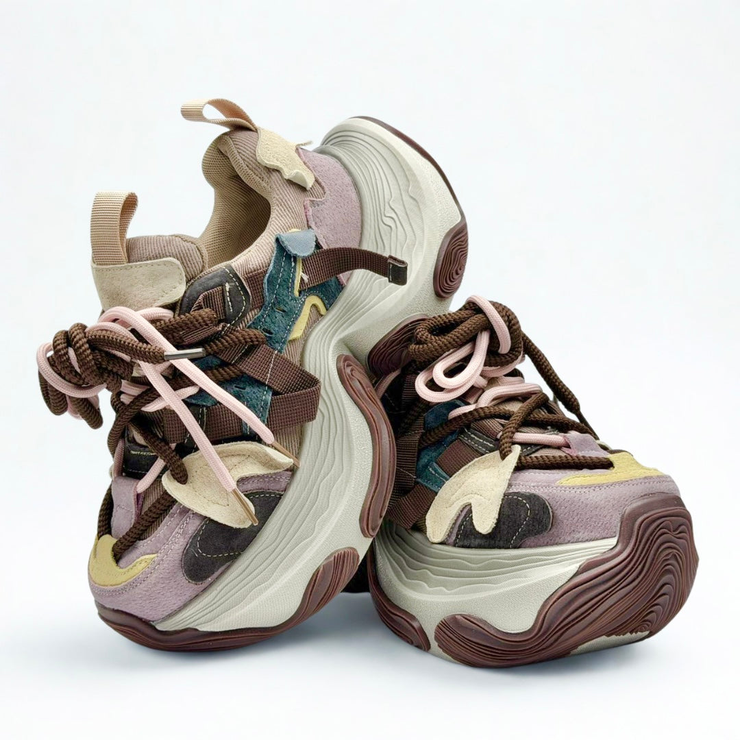 Wave Orbit Chunky Sneakers – Earth Tone Edition