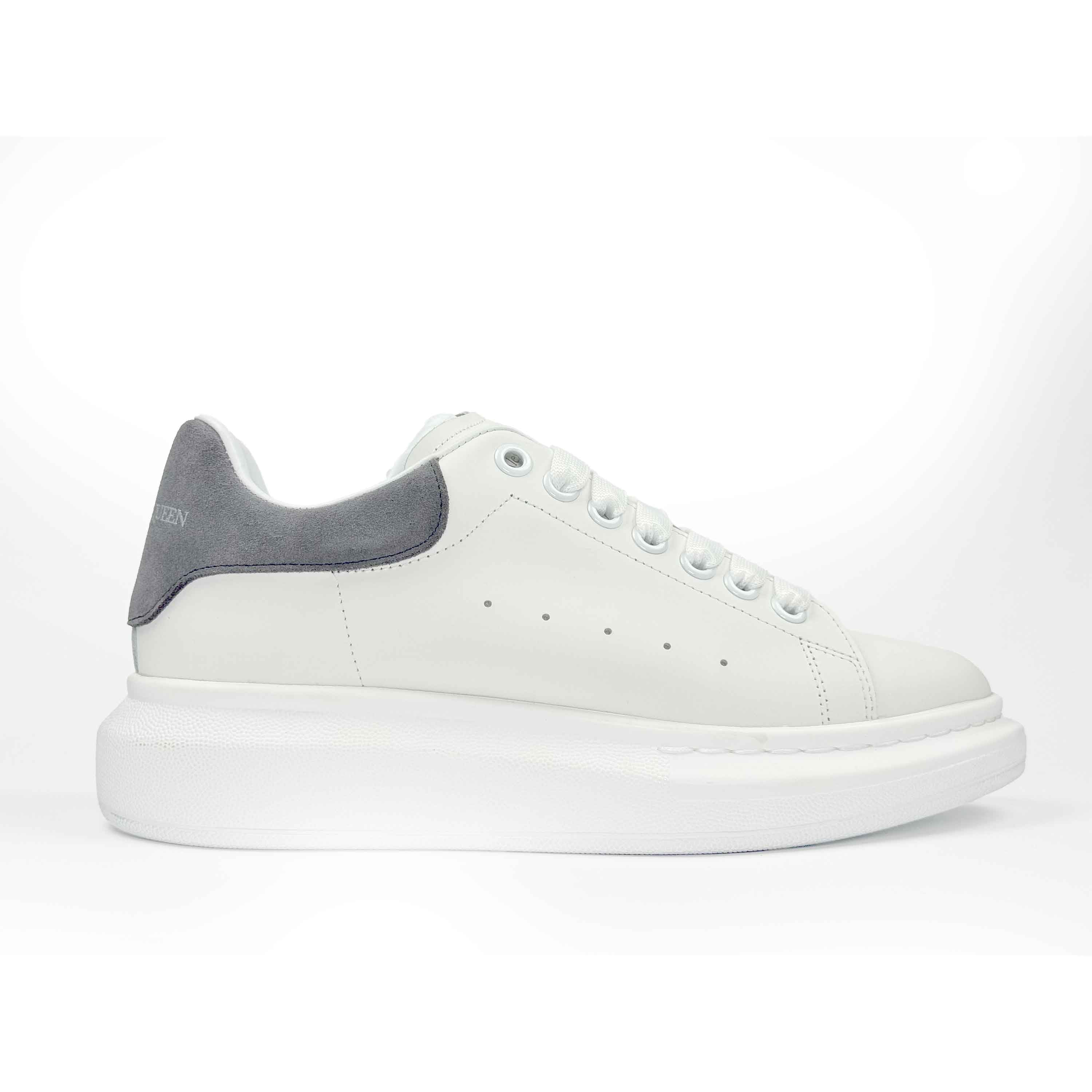 Alexander McQueen White Leather Light Grey