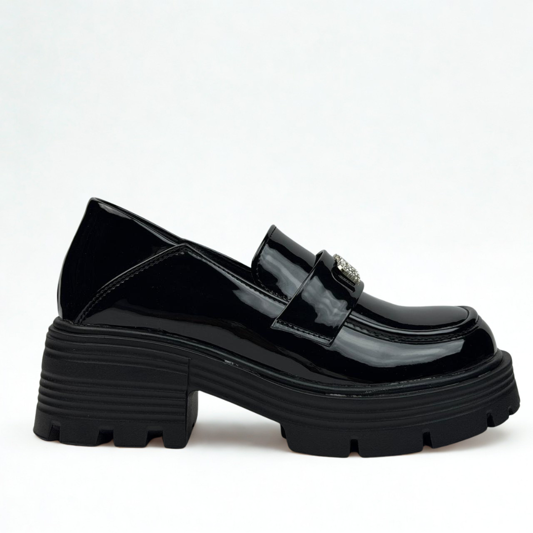 Luxe Patent Loafer Heel 5887