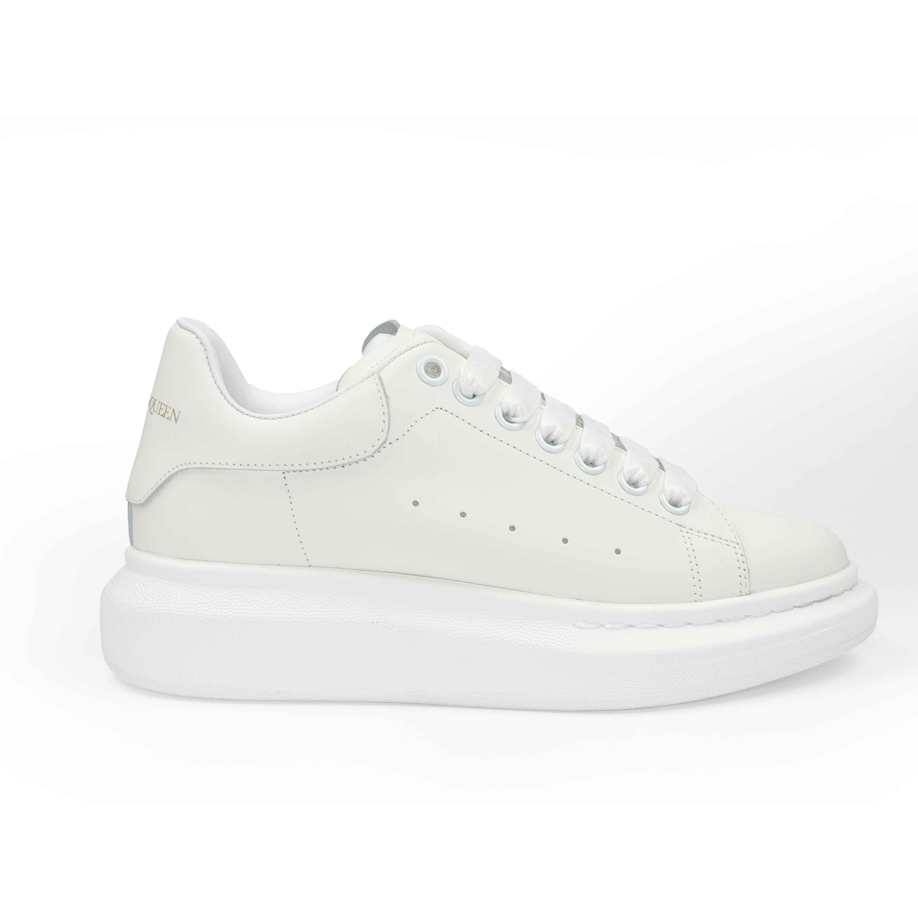 ALEXANDER MCQUEEN Oversized white leather sneakers