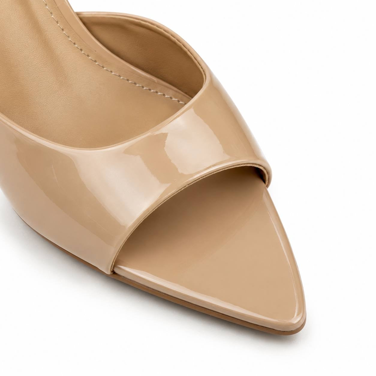 MNG Glossy Heeled Mules 1