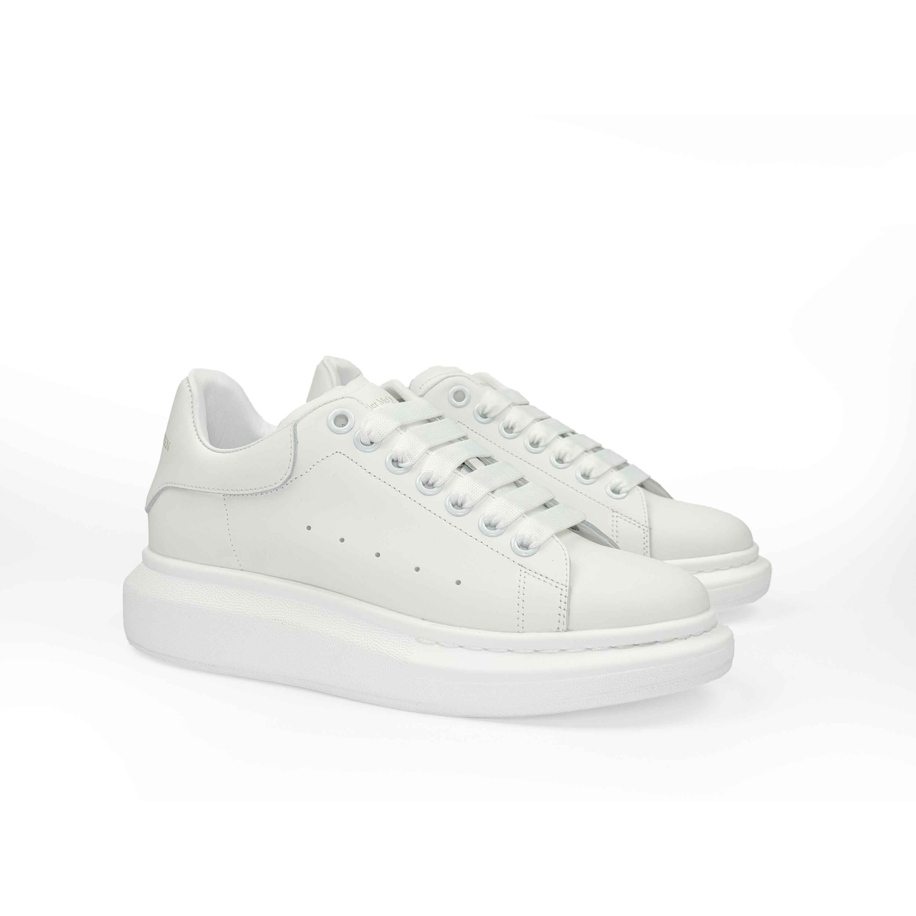 ALEXANDER MCQUEEN Oversized white leather sneakers