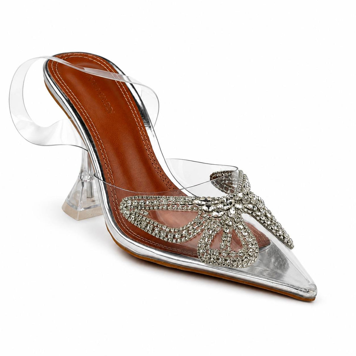 Amina Muaddi Crystal Bow Heels53