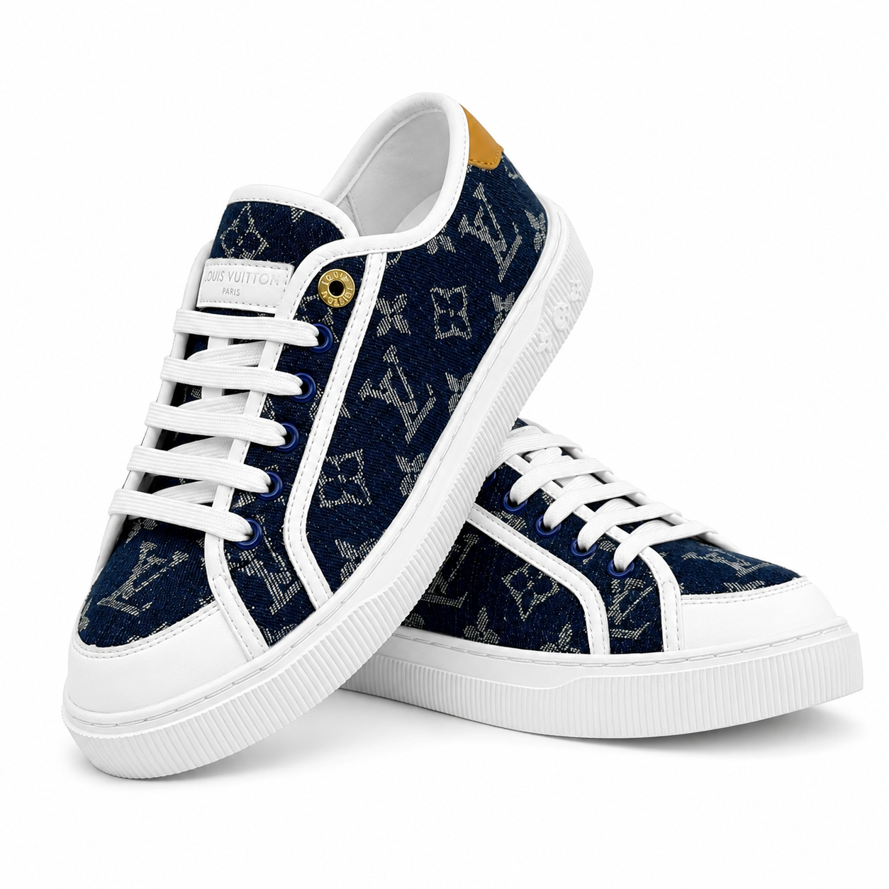 Louis Vuitton Monogram Denim Court Sneaker – Blue/White