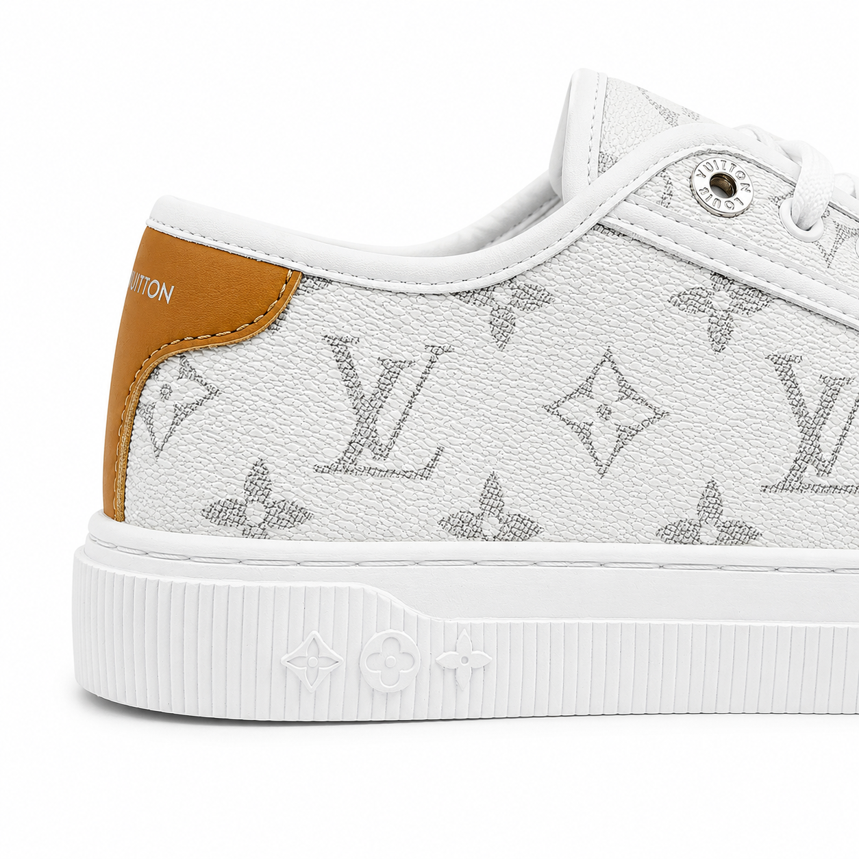 Louis Vuitton Monogram Eclipse Court Sneaker – White/Grey