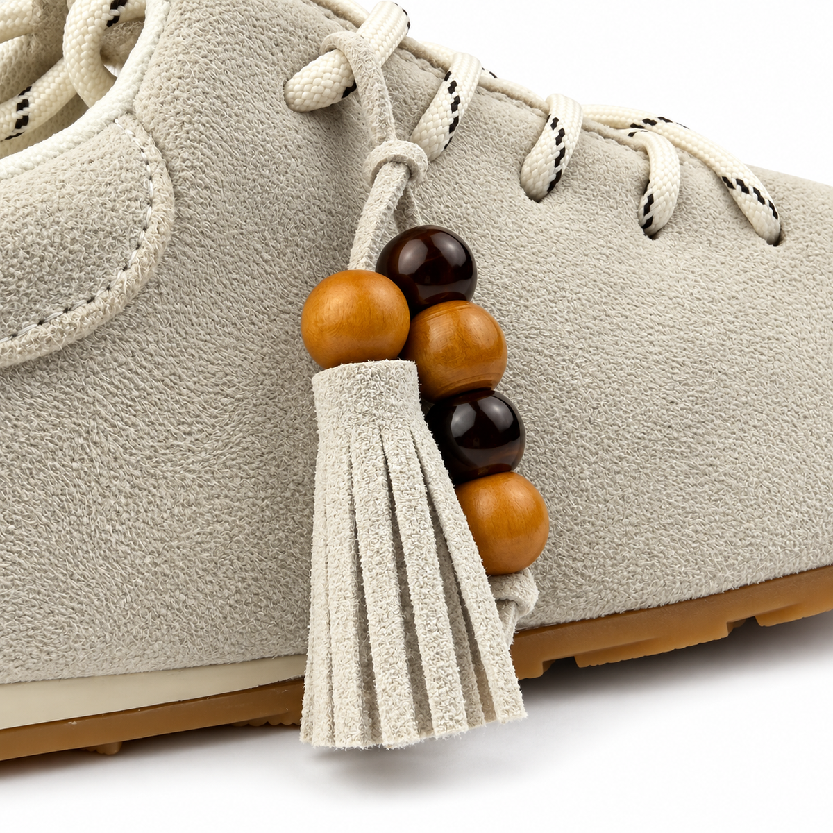 flat sued tassel gray299