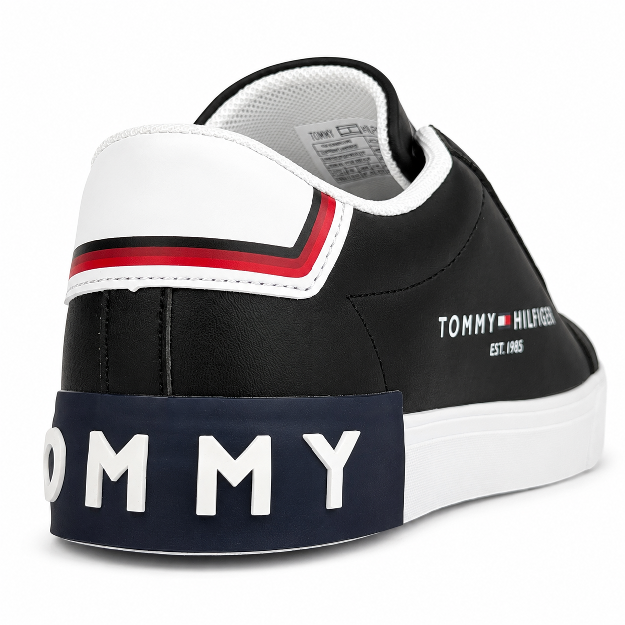 Tommy Hilfiger Essential Side Logo Sneaker – Black/White