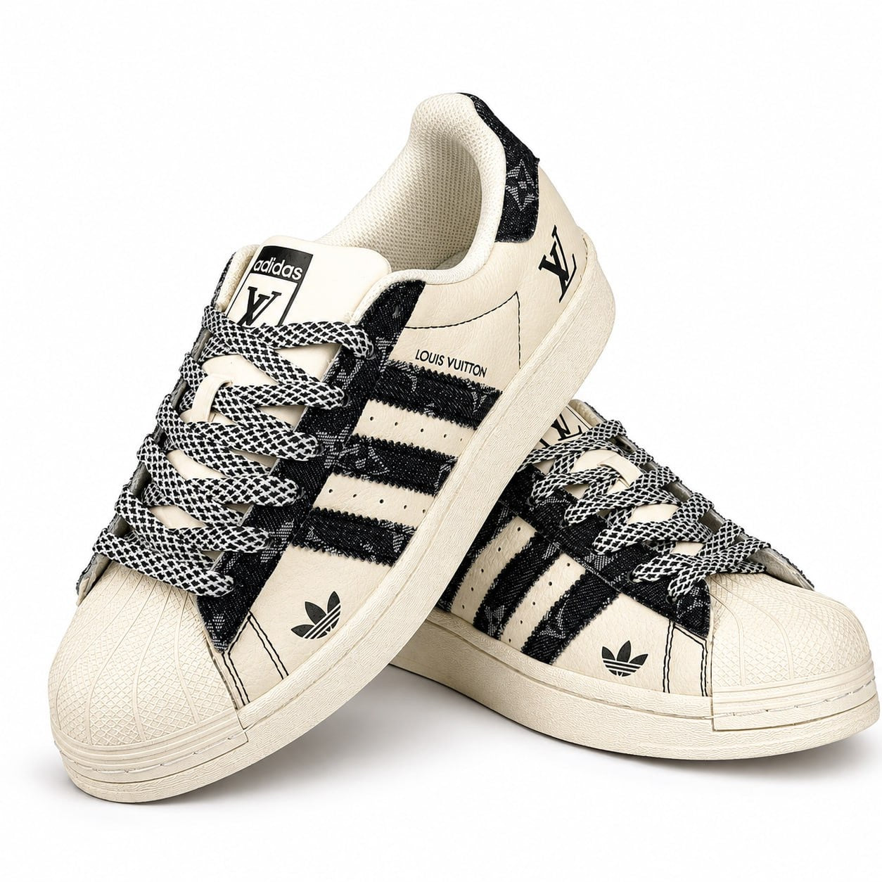 Louis Vuitton x adidas Superstar – Cream & Black