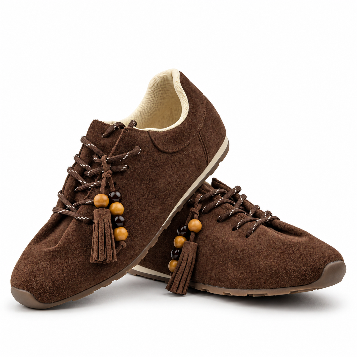 flat suede tassel brown 299