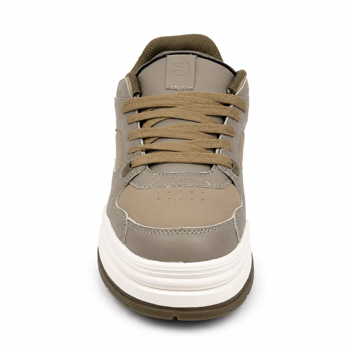 Bershka Contrast Panel Chunky Sneakers – Beige & White