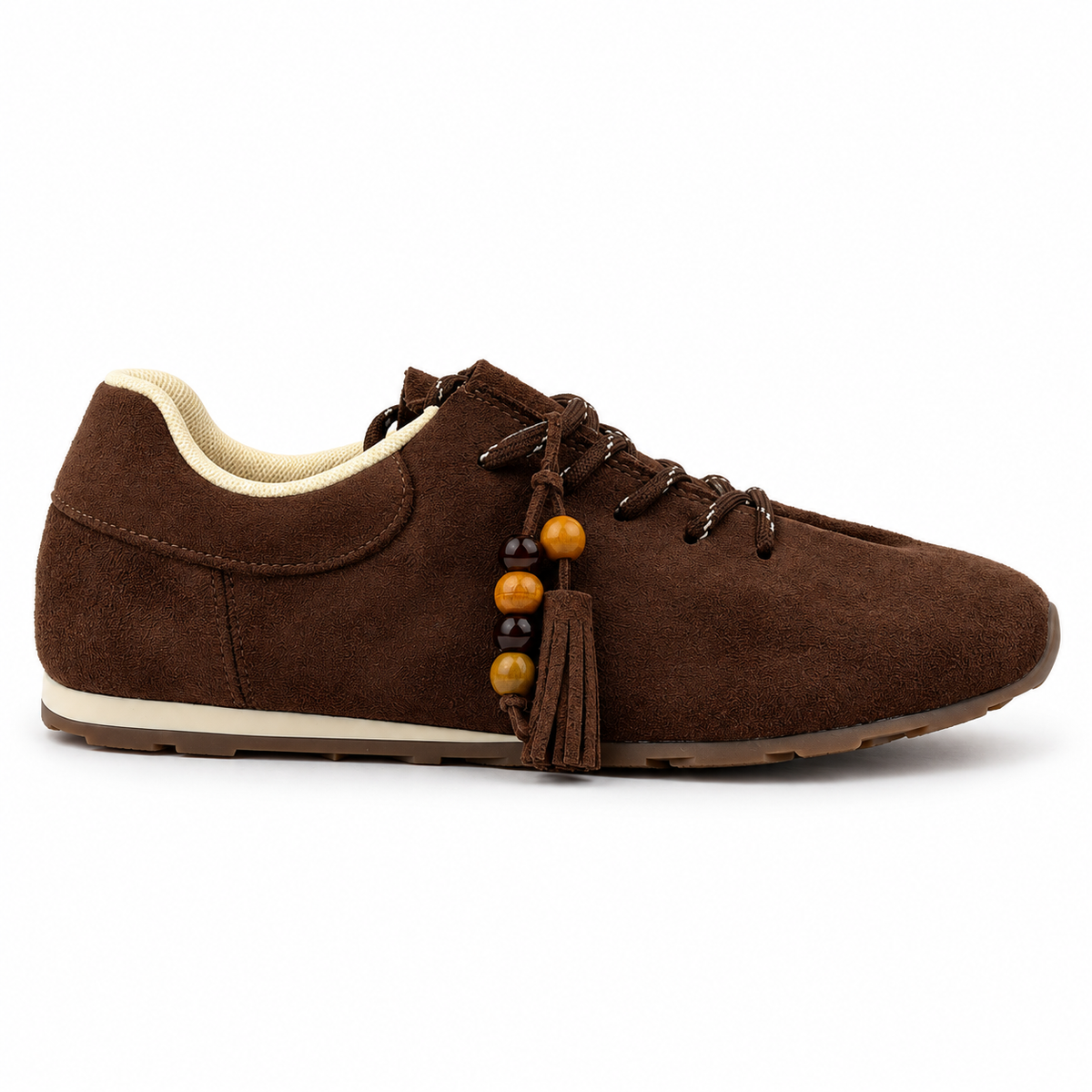 flat suede tassel brown 299