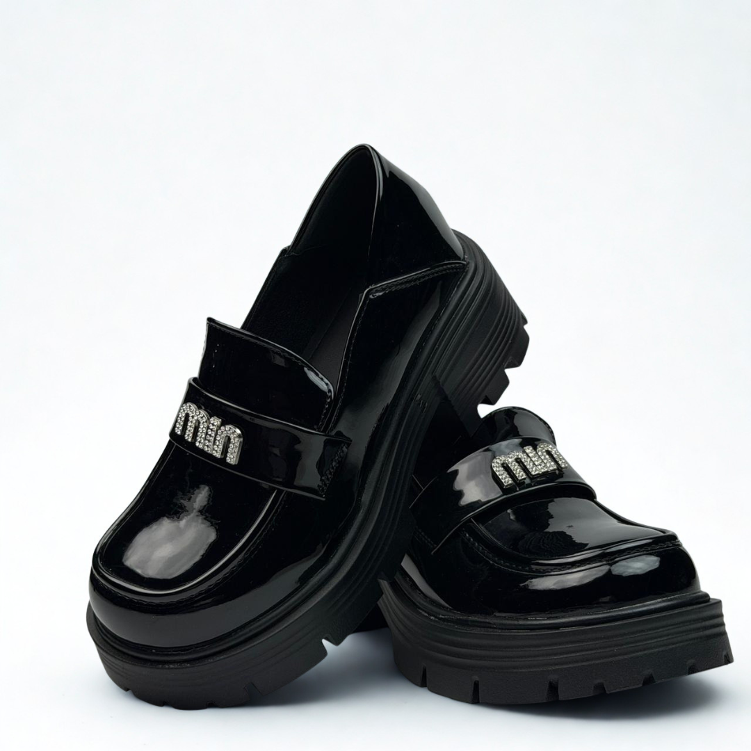 Luxe Patent Loafer Heel 5887