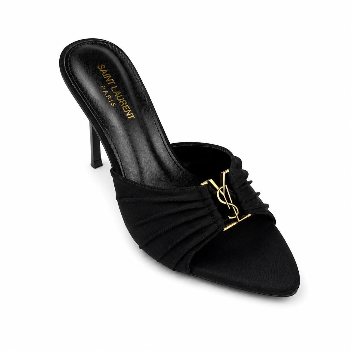 Saint Laurent Tribute-Style Pointed Toe Mule Heels 8