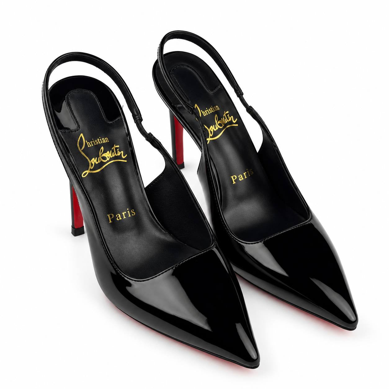Christian Louboutin Pointed-Toe Slingback Heels