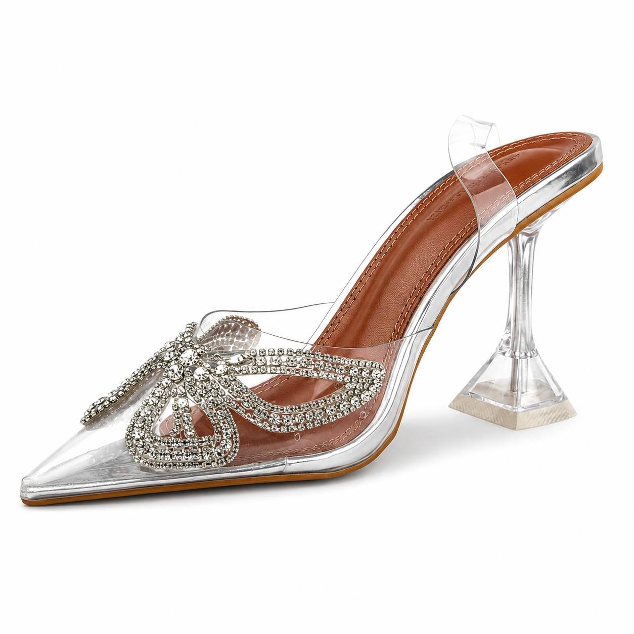 Amina Muaddi Crystal Bow Heels53