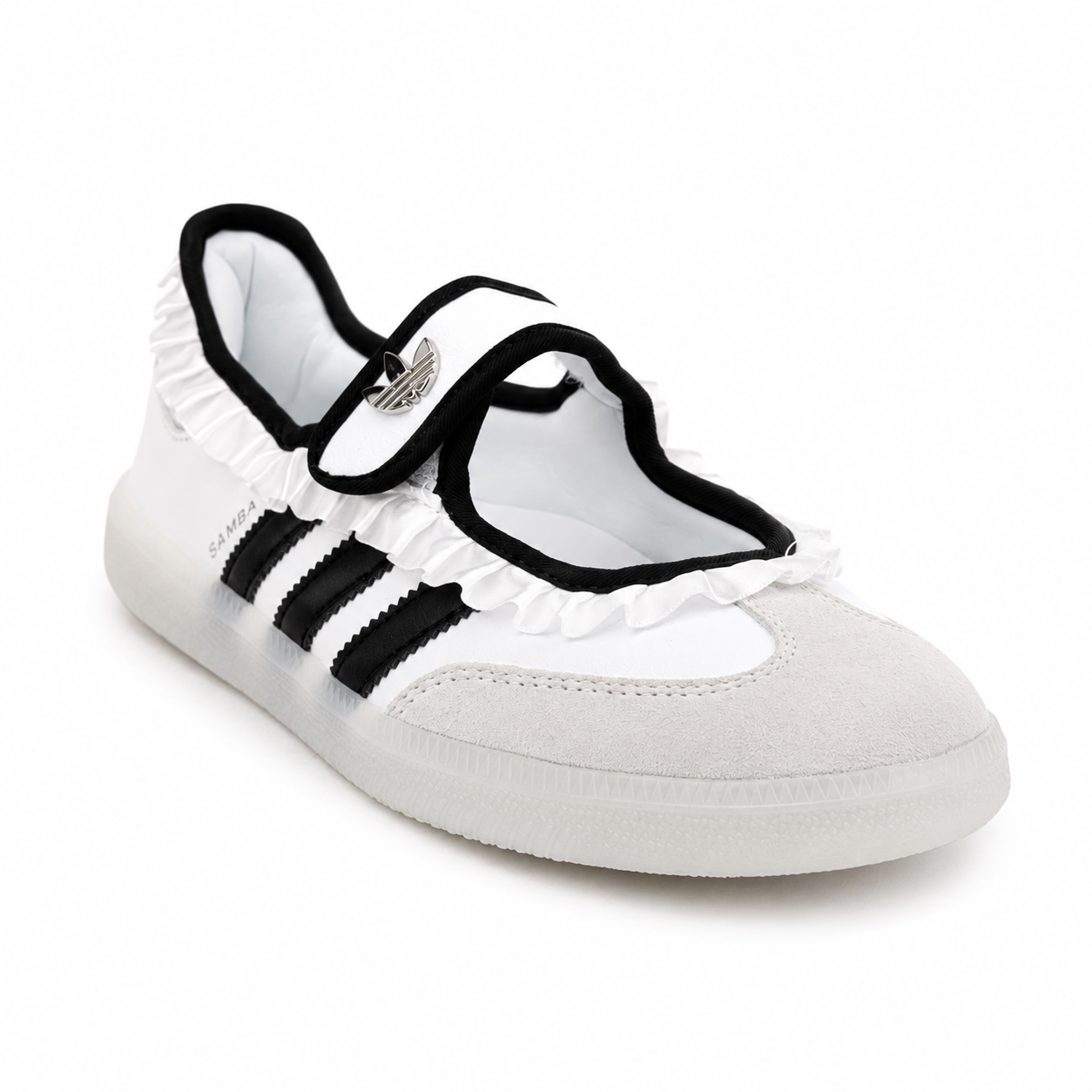 Samba Ruffle Mary Jane Black & White