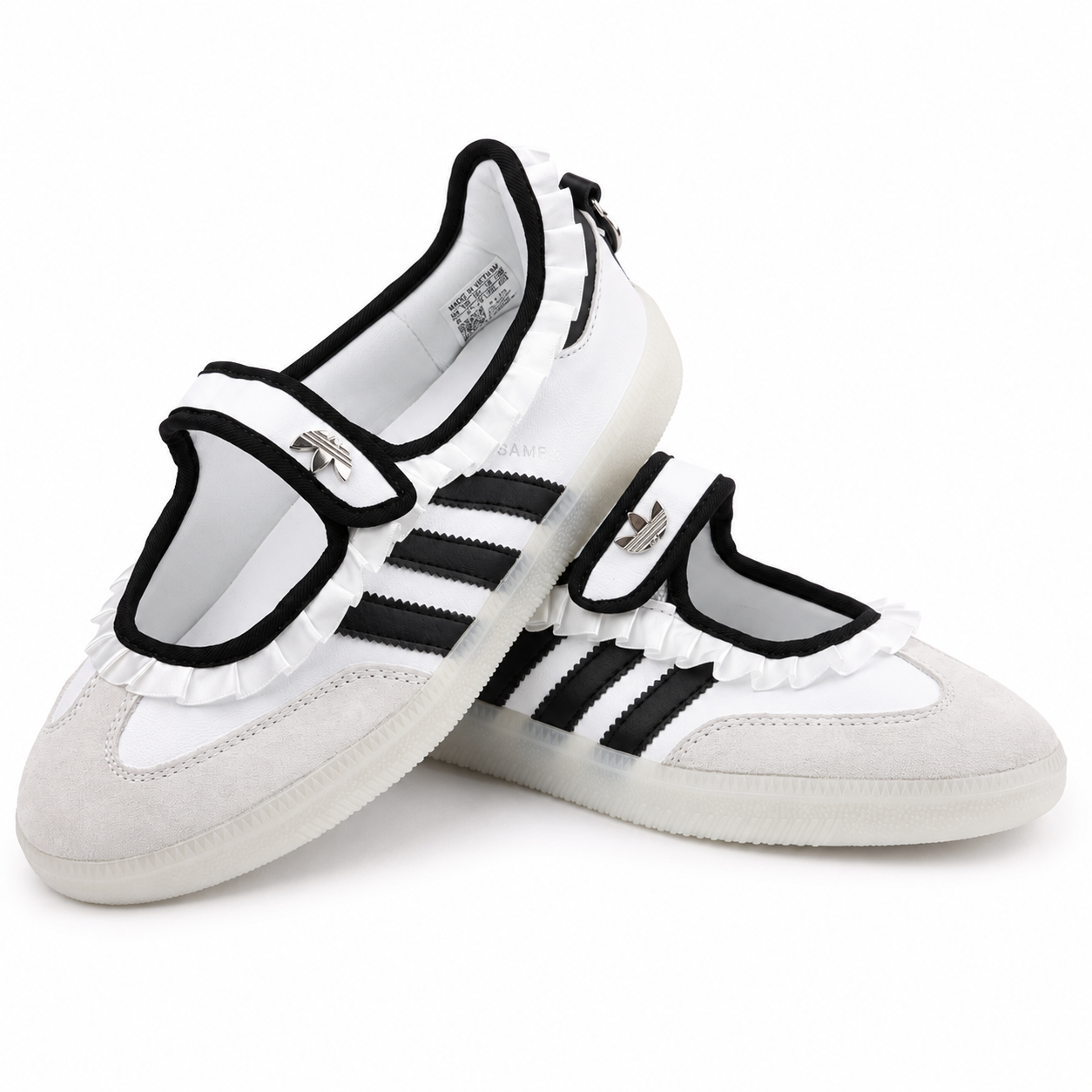 Samba Ruffle Mary Jane Black & White
