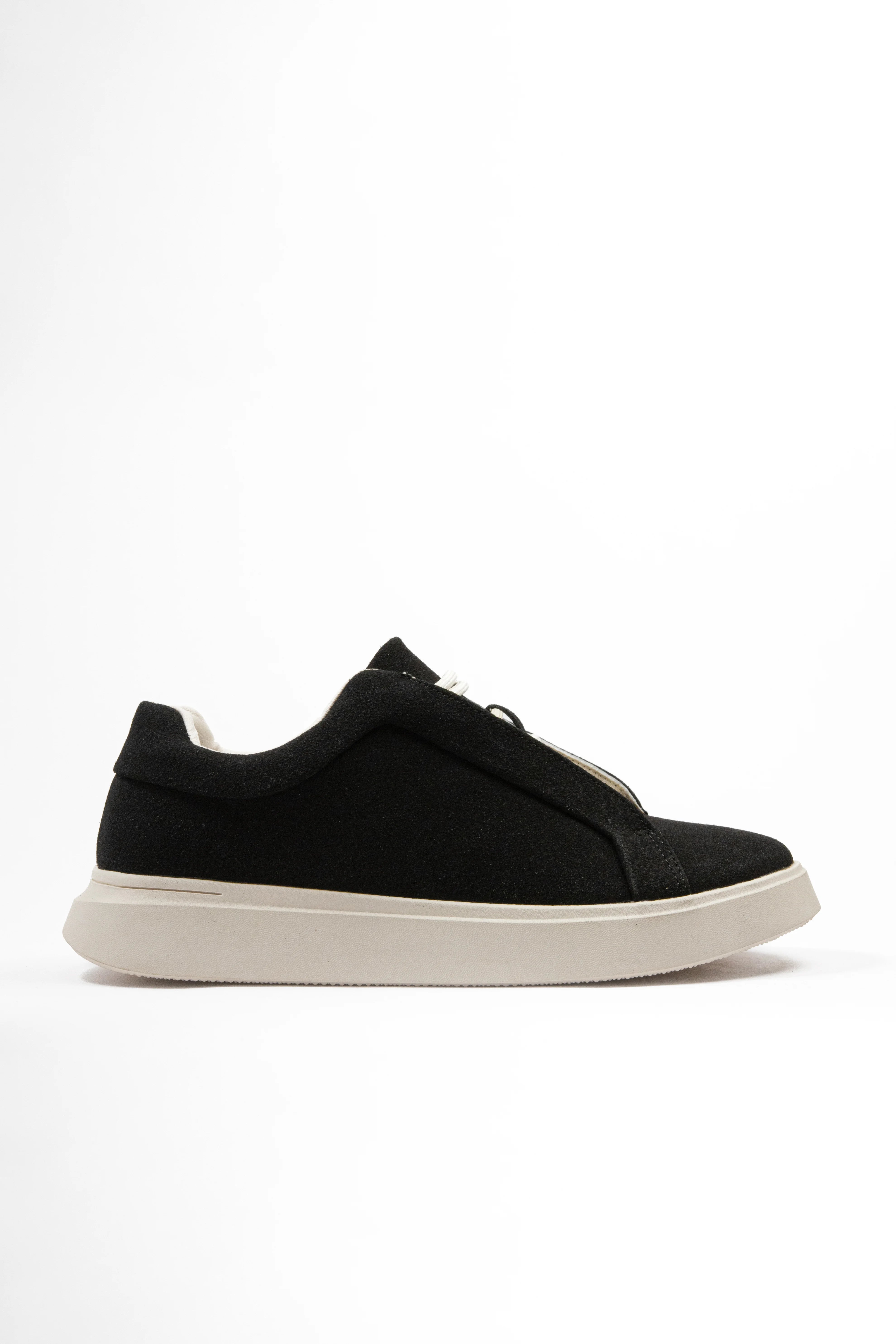 ZARA MONOCHROME SUEDE LEATHER SNEAKERS