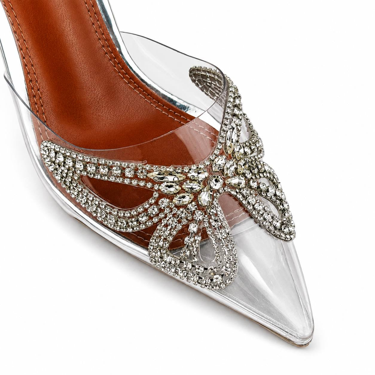 Amina Muaddi Crystal Bow Heels53