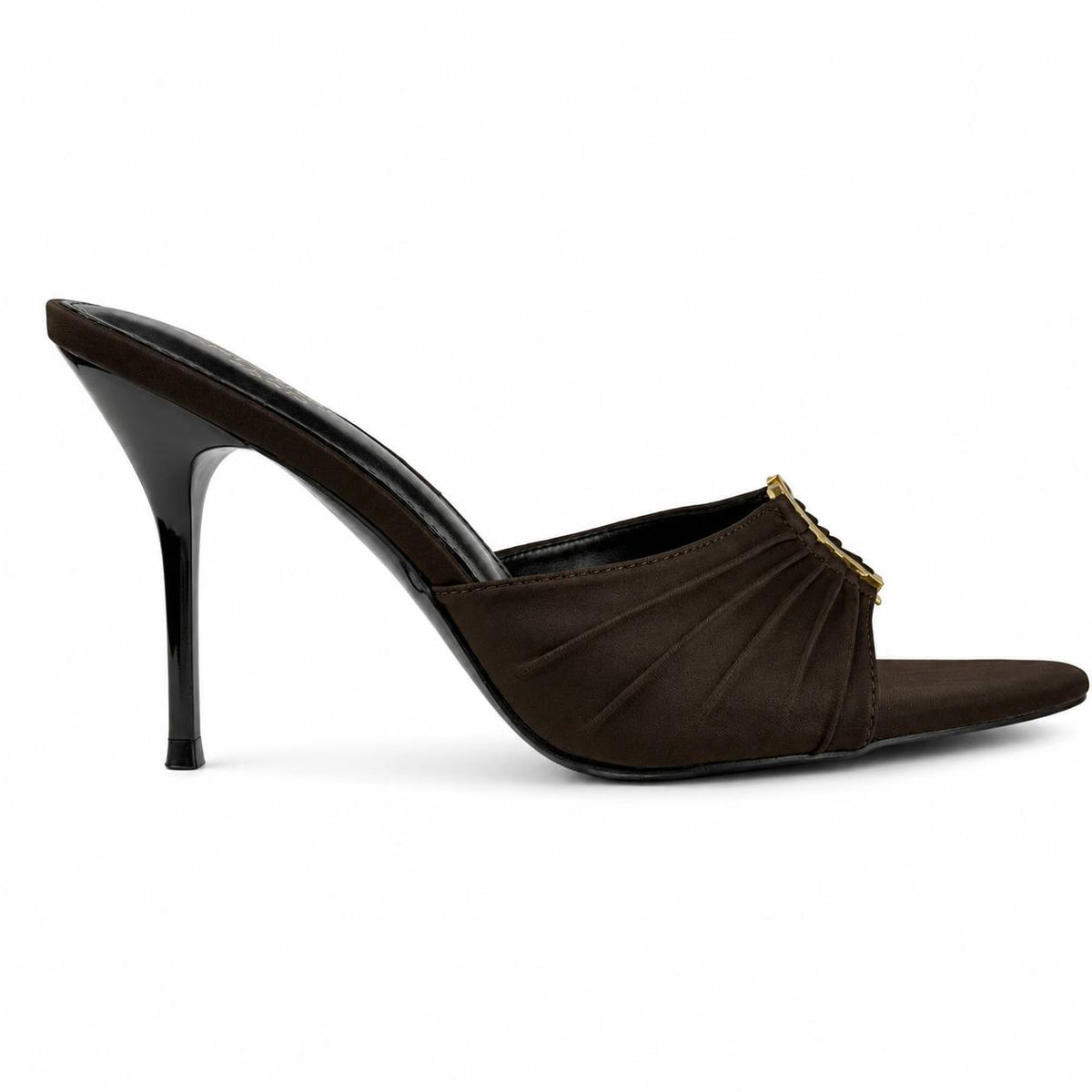 Saint Laurent YSL-Style Draped Mule Heels 7