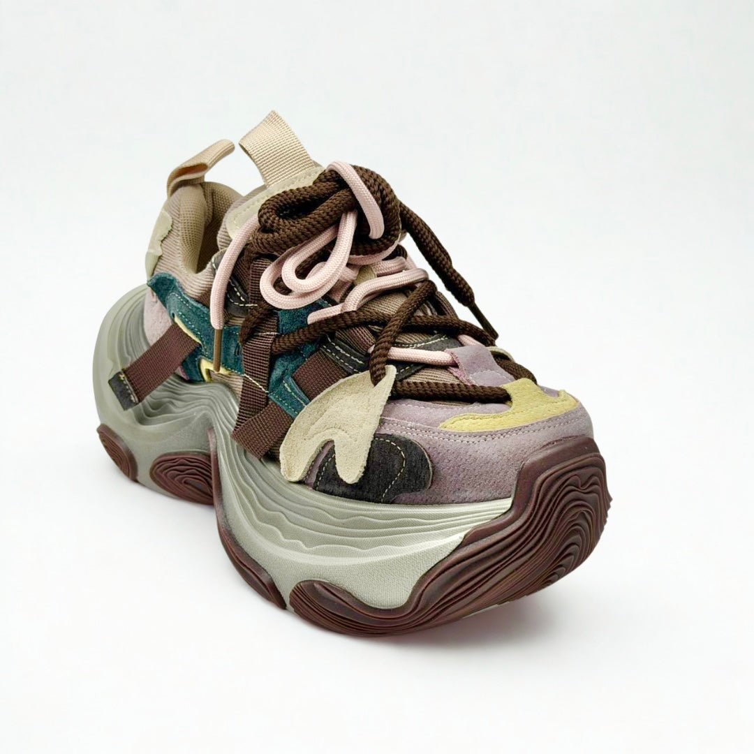 Wave Orbit Chunky Sneakers – Earth Tone Edition