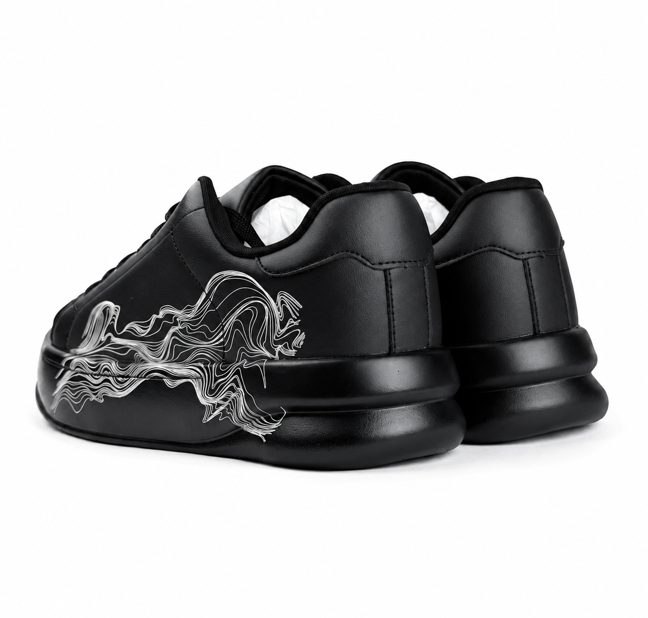 ZARA Contrast Line Art Sneakers