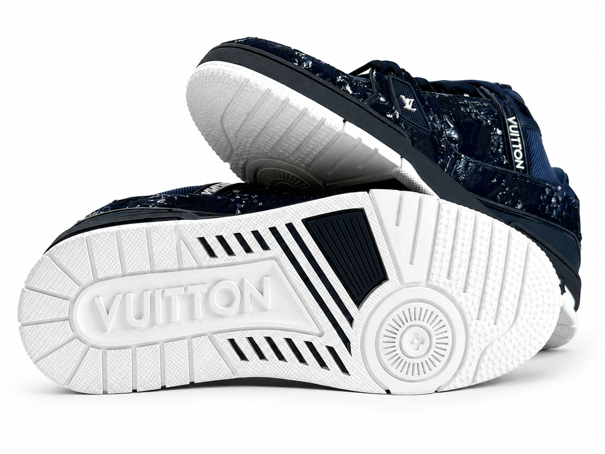 Louis Vuitton LV Trainer Sneaker – Monogram Denim 'Blue/Black' Edition