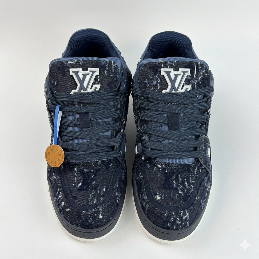 Louis Vuitton LV Trainer Sneaker – Monogram Denim 'Blue/Black' Edition