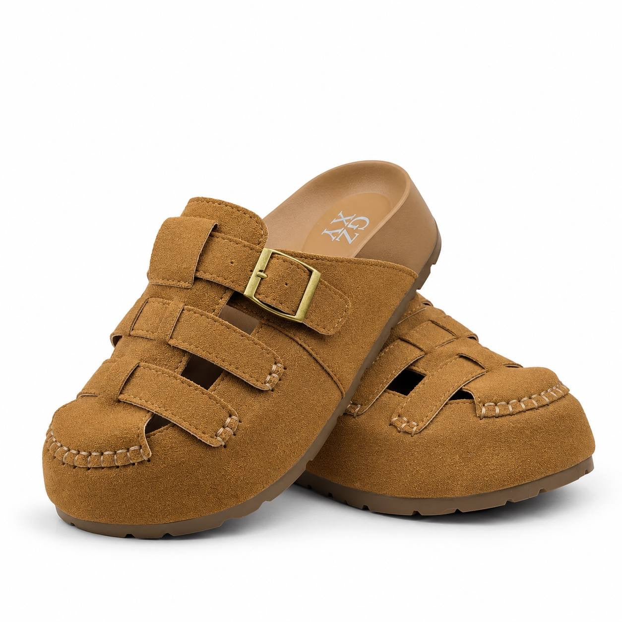 Suede Buckle Clog Sandal |gz 527