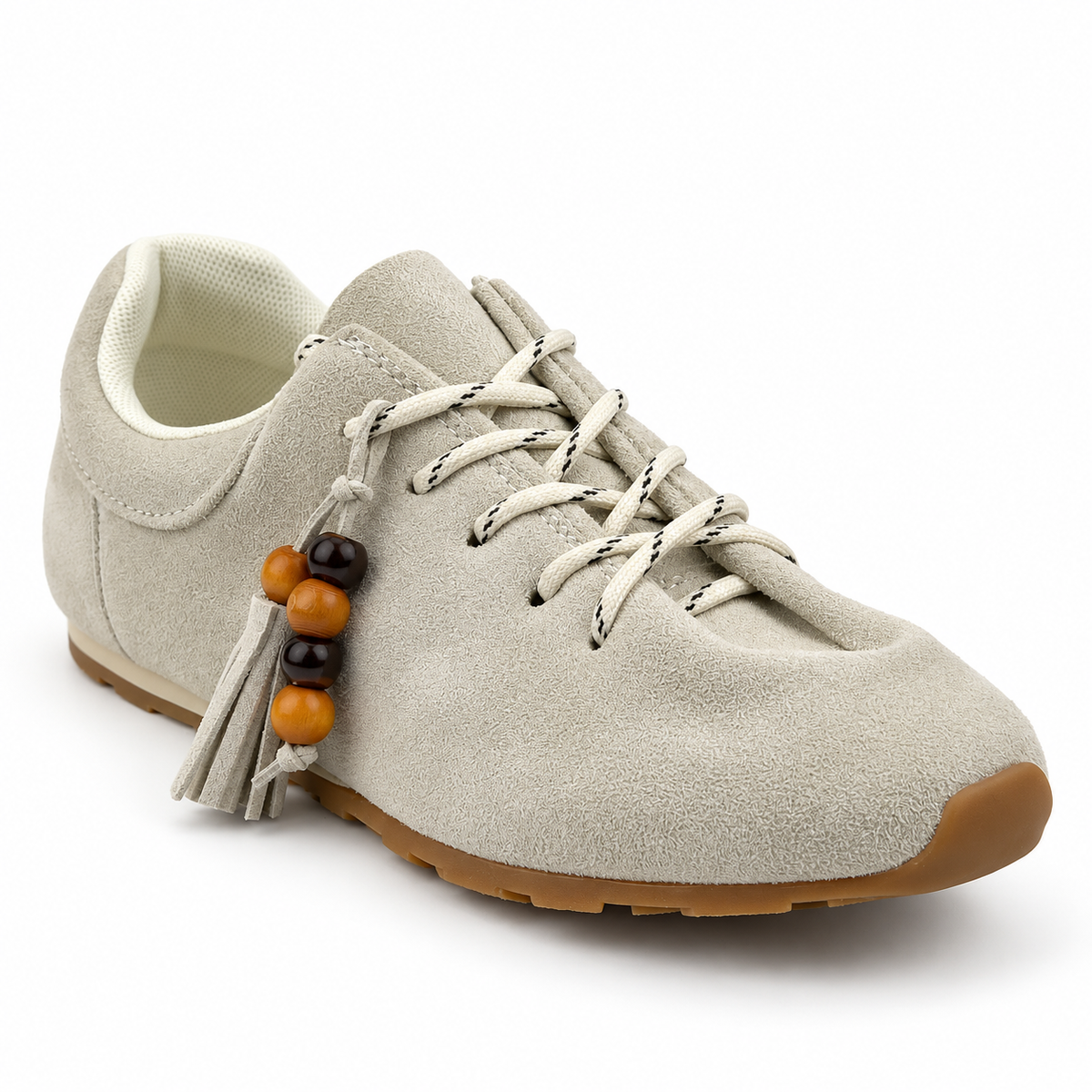 flat sued tassel gray299