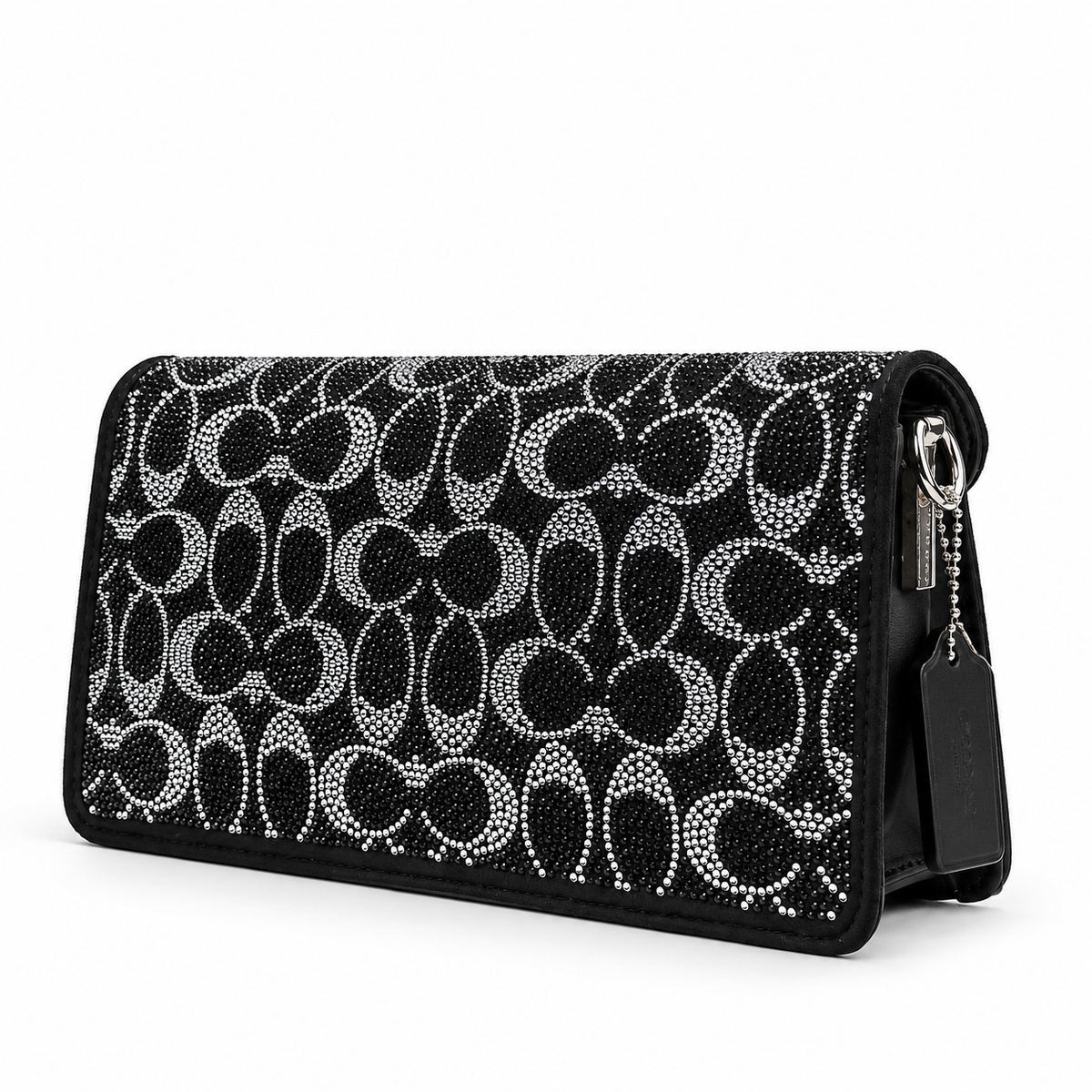 coach bag black & silver 1421