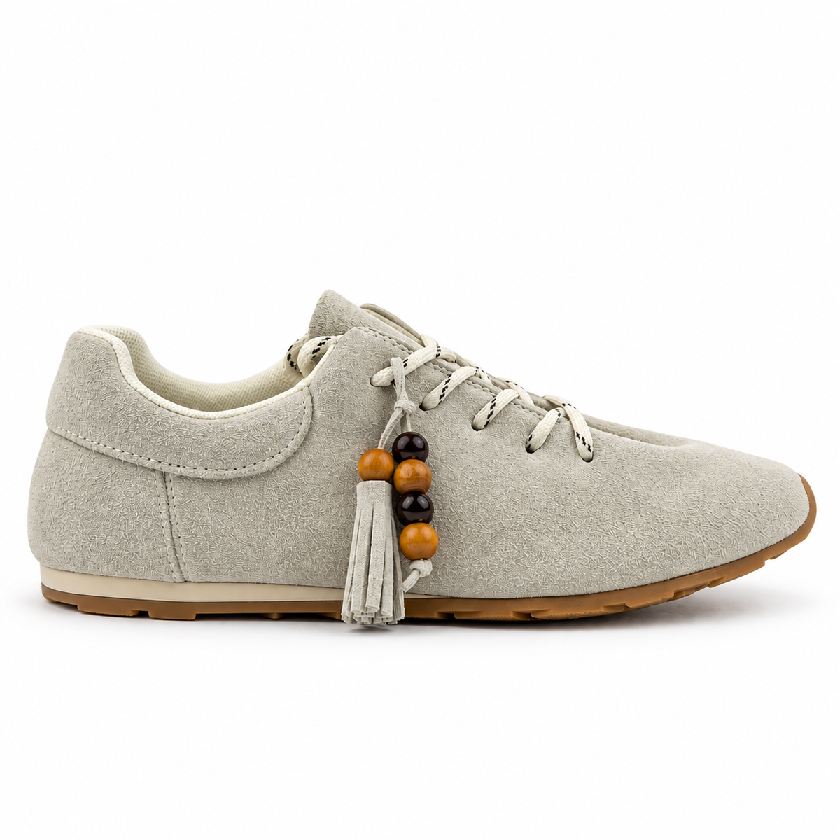 flat sued tassel gray299