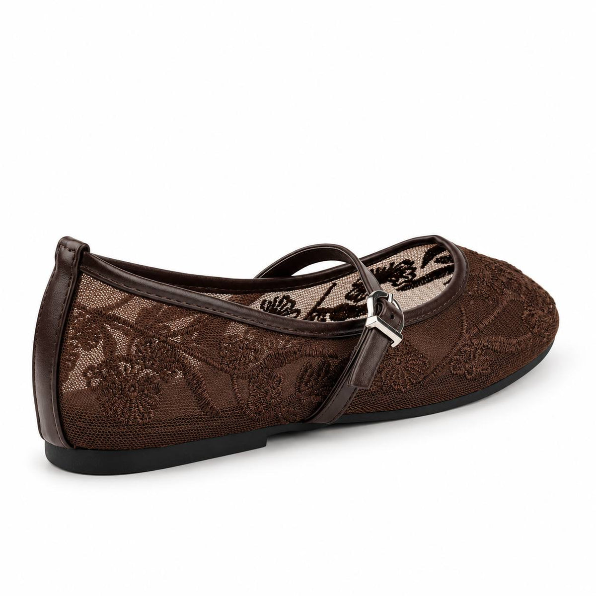 Zara Floral Lace Mary Jane Ballet Flatsً46 47 48