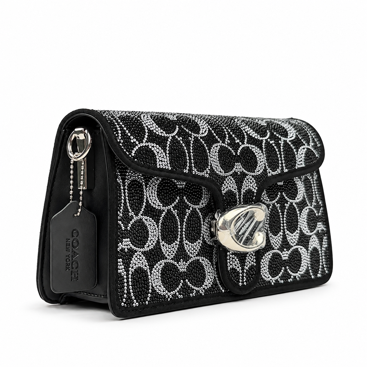coach bag black & silver 1421