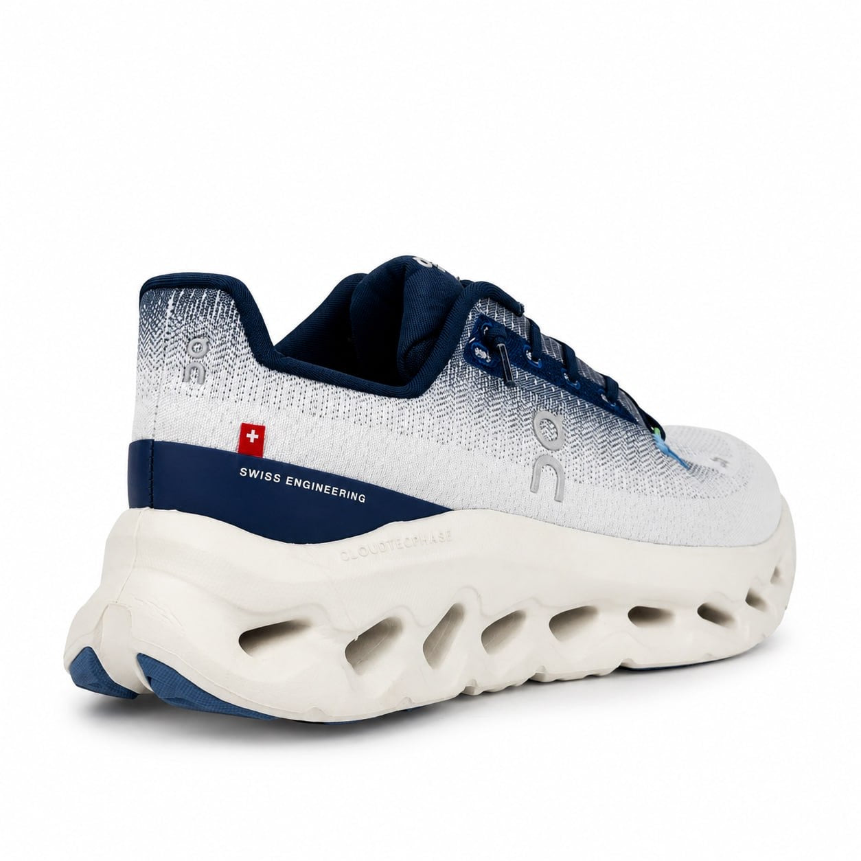 On Cloudmonster – White & Navy