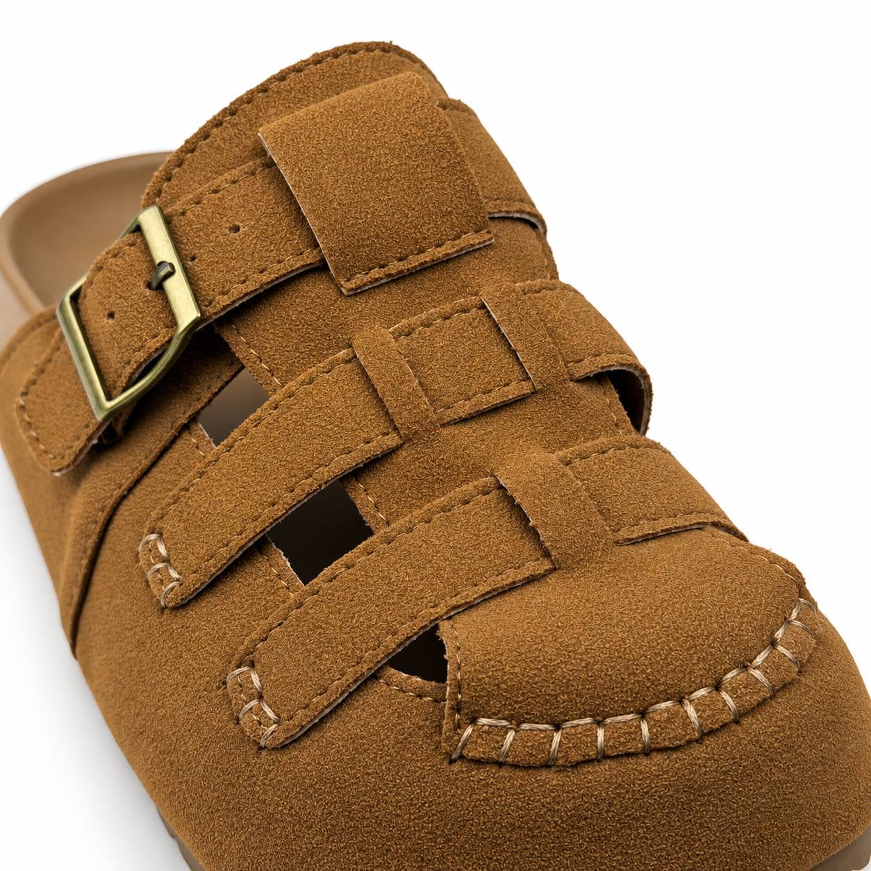 Suede Buckle Clog Sandal |gz 527