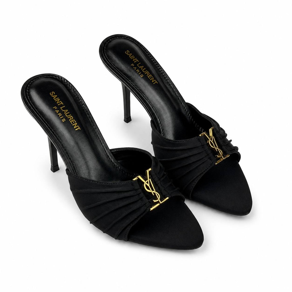 Saint Laurent Tribute-Style Pointed Toe Mule Heels 8