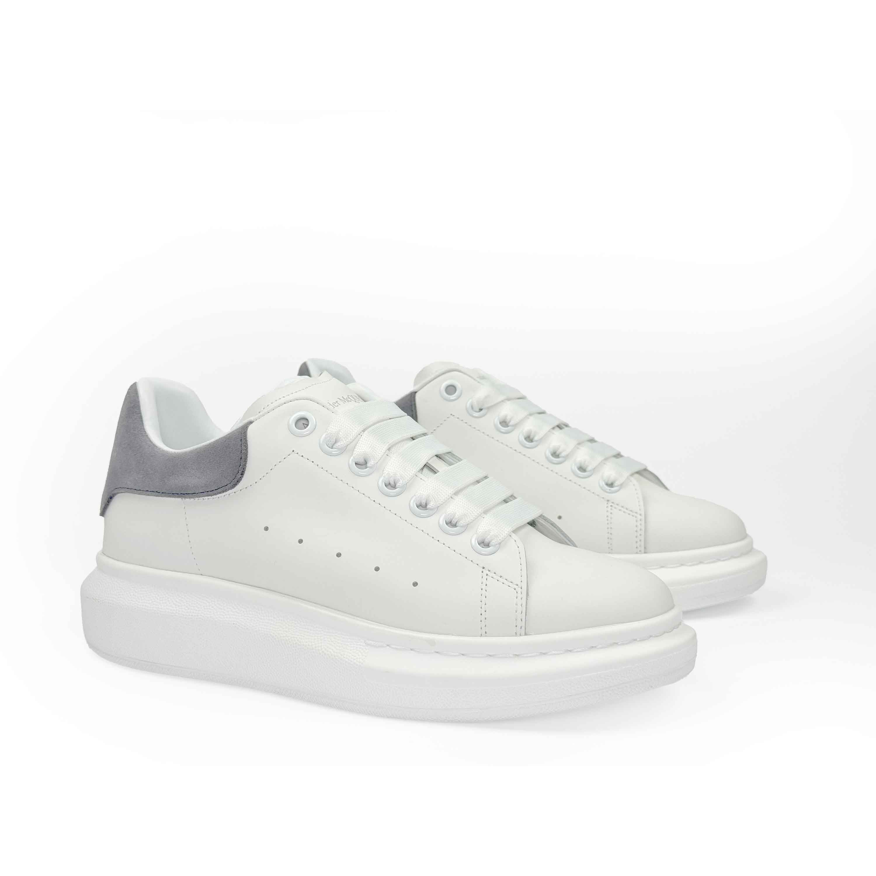 Alexander McQueen White Leather Light Grey