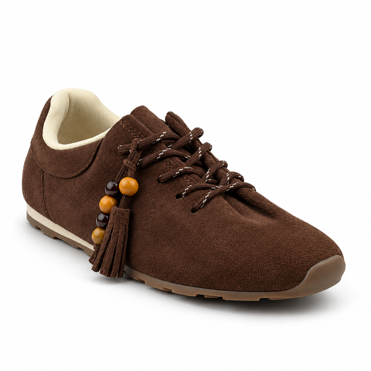 flat suede tassel brown 299