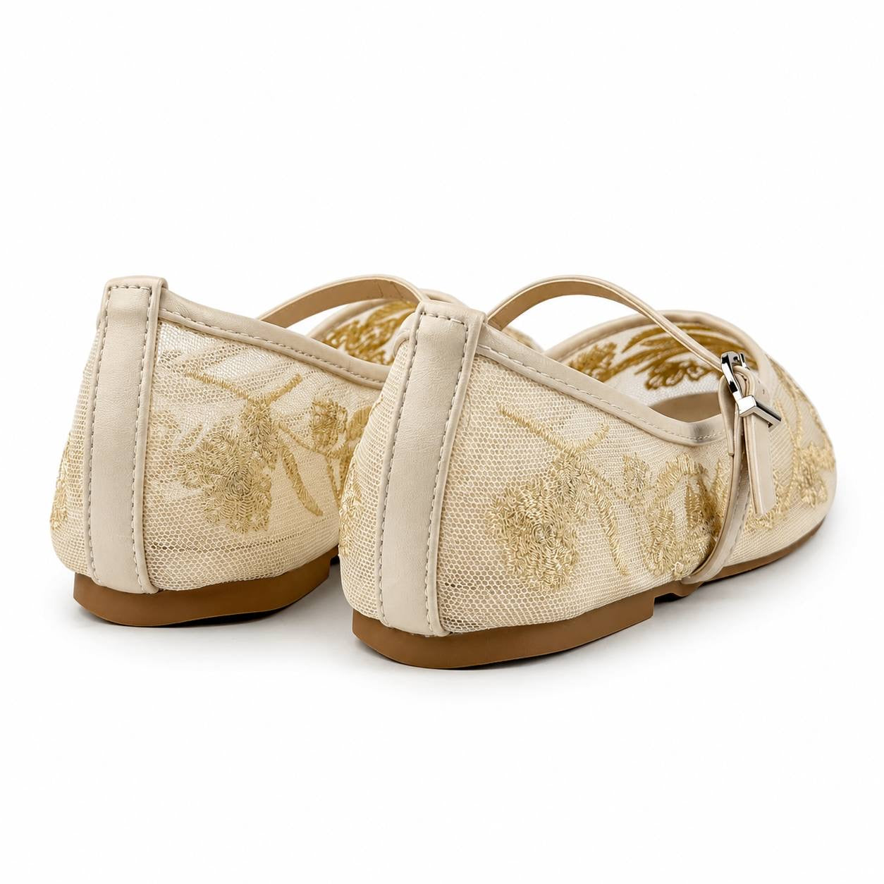 Zara Floral Lace Mary Jane Ballet Flatsً46 47 48
