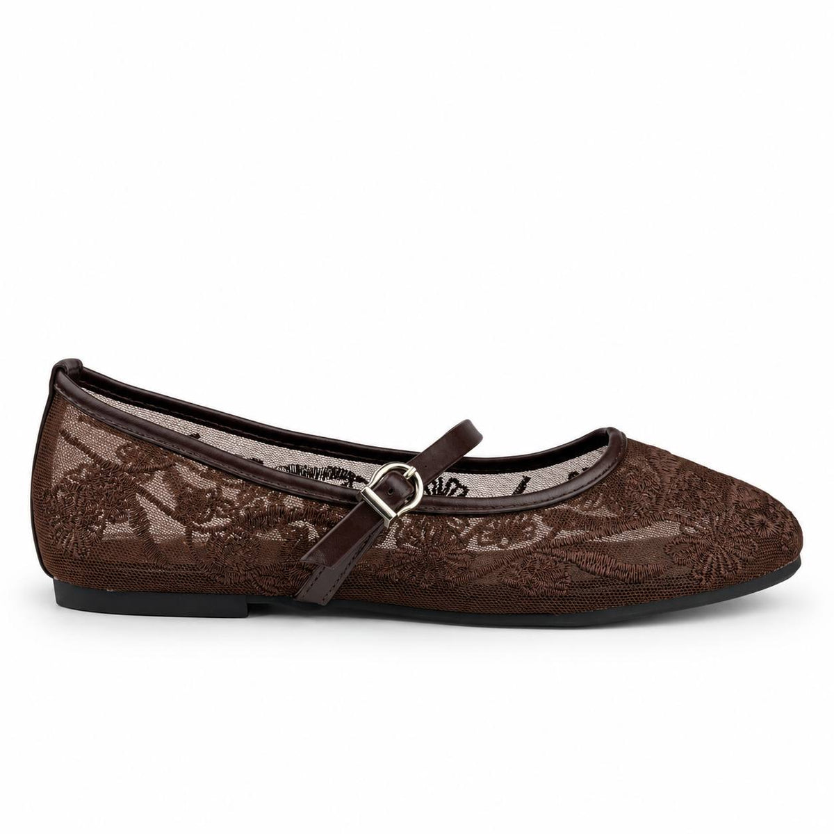 Zara Floral Lace Mary Jane Ballet Flatsً46 47 48